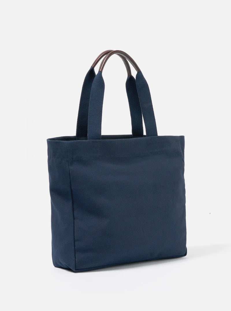 UNIVERSAL WORKS Tote Bag in Navy Canvas