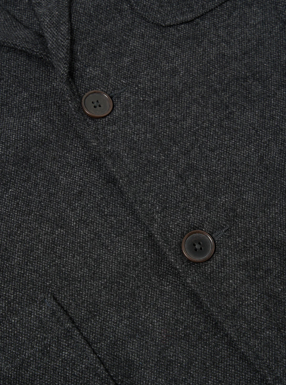 UNIVERSAL WORKS Two Button Jacket in Grey Anders Wool Upcycled