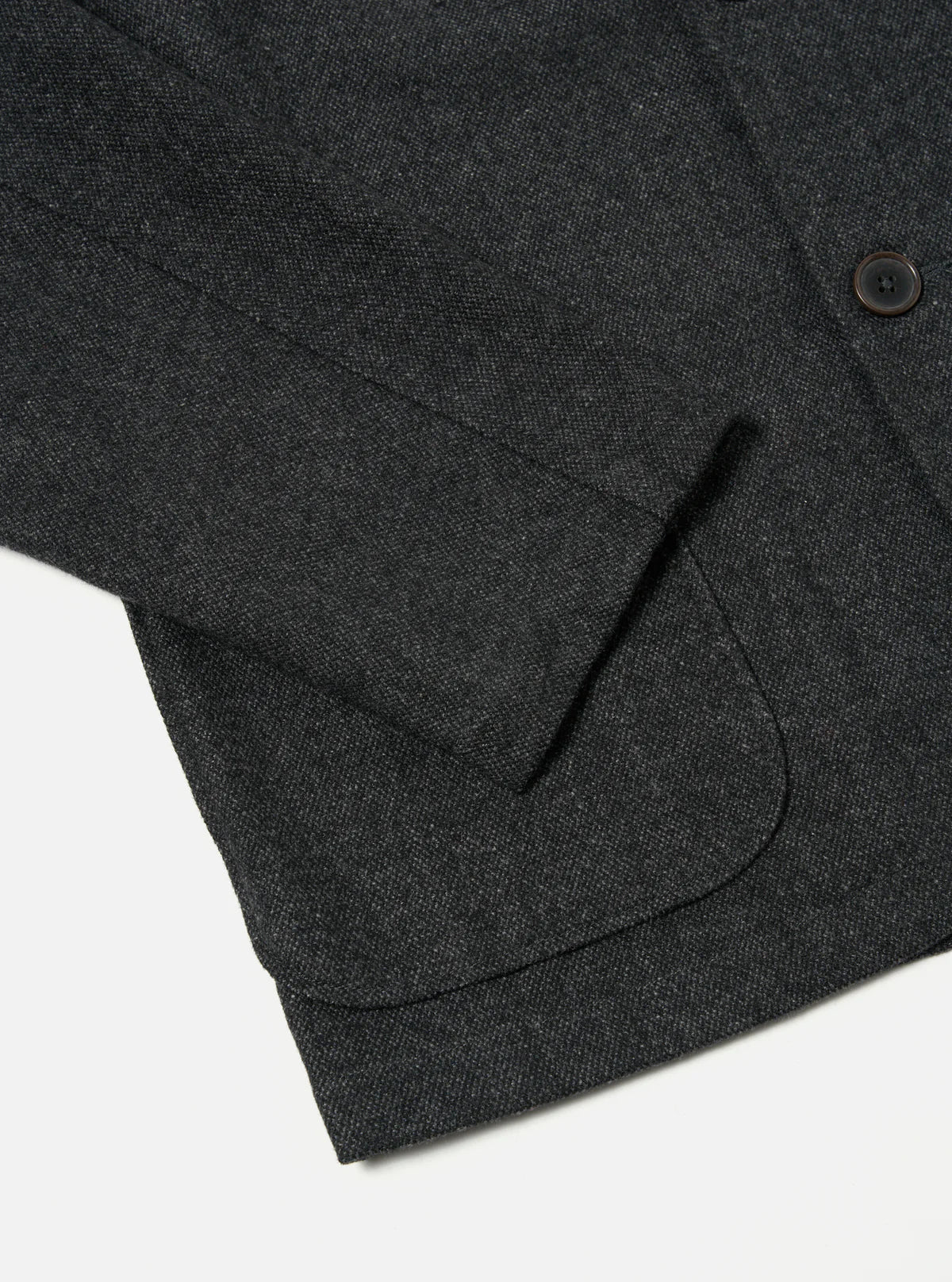 UNIVERSAL WORKS Two Button Jacket in Grey Anders Wool Upcycled