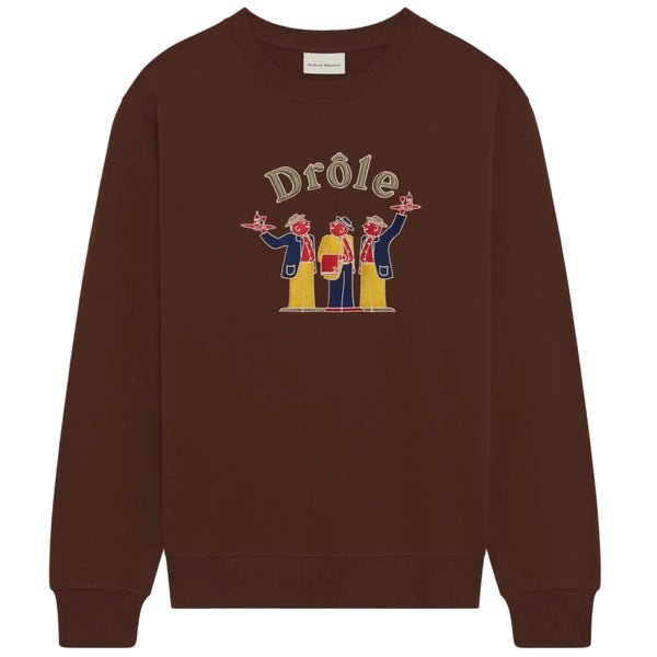 DRÔLE DE MONSIEUR Le Sweatshirt Crillon In Dark Brown