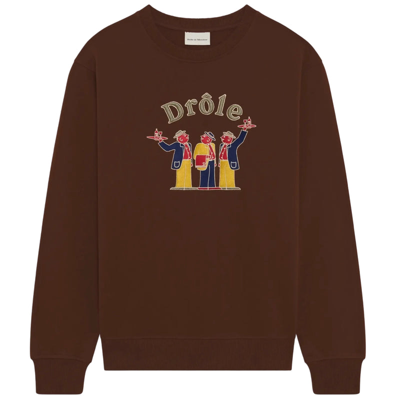 DRÔLE DE MONSIEUR Le Sweatshirt Crillon In Dark Brown