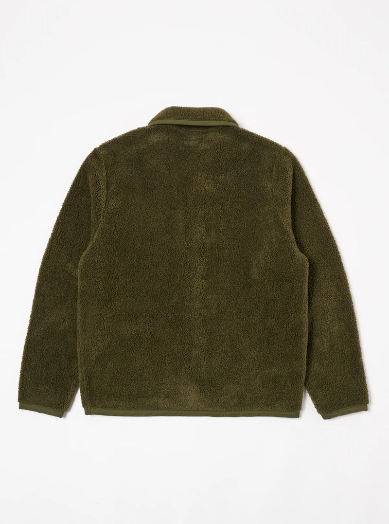 UNIVERSAL WORKS Lancaster Jacket In Olive Mountain Fleece