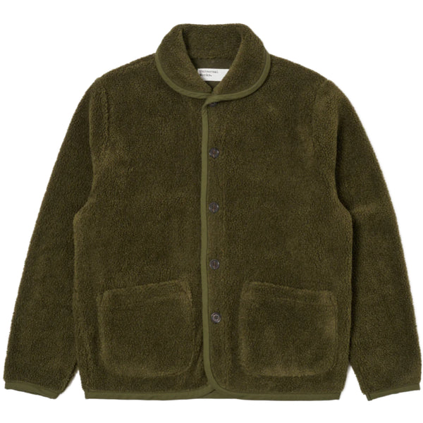 UNIVERSAL WORKS Lancaster Jacket In Olive Mountain Fleece