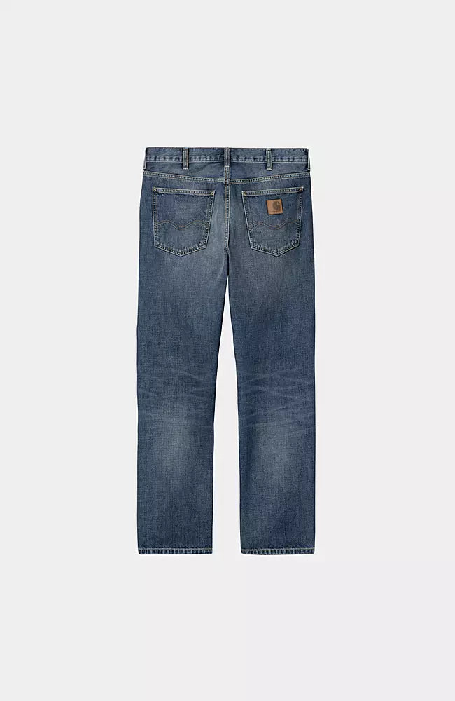 Pantaloni CARHARTT WIP Marlow blu lavaggio scuro usato 