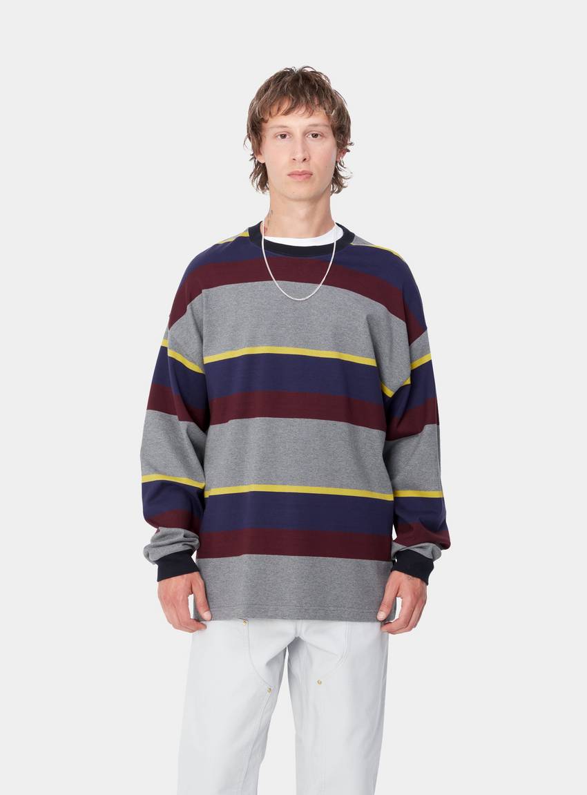 CARHARTT WIP L/S Sundling T-Shirt Sundling Stripe Aura