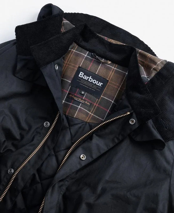 BARBOUR Short Wind Waxed Parka Classic Black