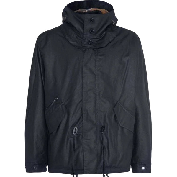 BARBOUR Short Wind Waxed Parka Classic Black