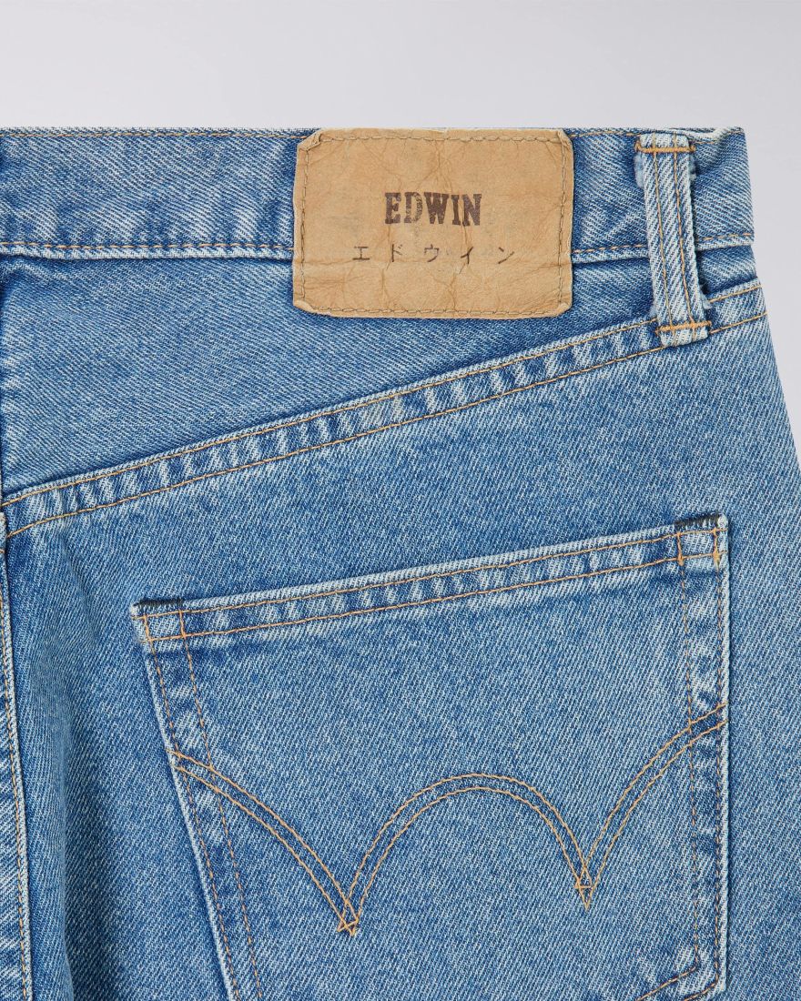 EDWIN Regular Straight Jeans Blue Light Used Made In Japan