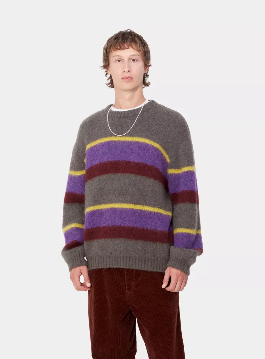 CARHARTT WIP Merton Sweater Sundling Stripe Aura