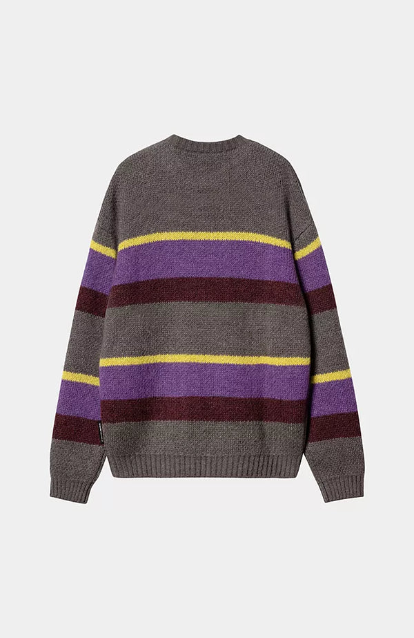 CARHARTT WIP Merton Sweater Sundling Stripe Aura