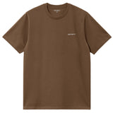 CARHARTT WIP S/S Script Broderie T-Shirt Lumber Blanc