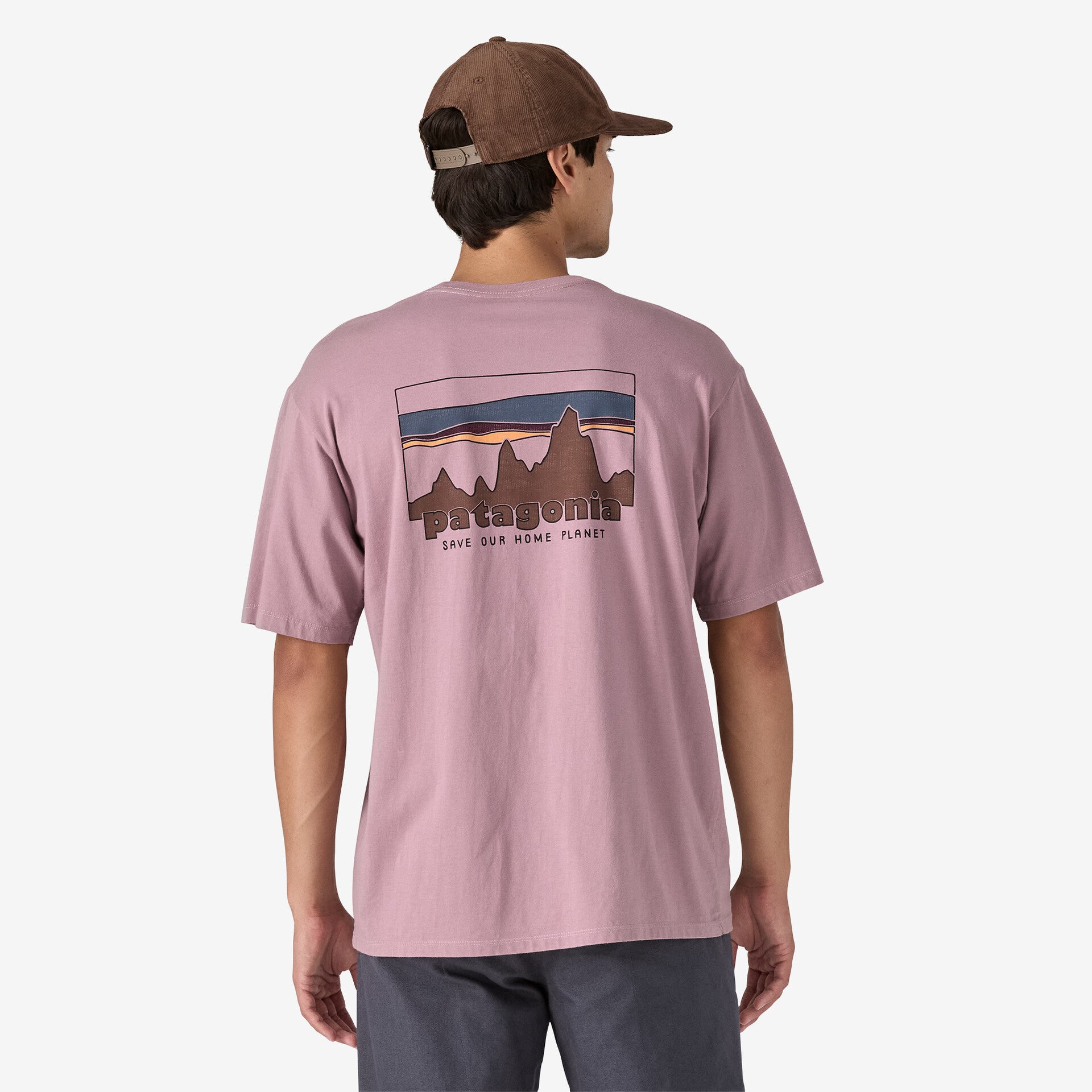 PATAGONIA Men's '73 Skyline Organic T-Shirt Stormy Mauve