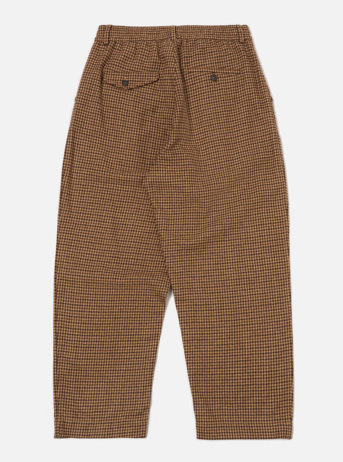 UNIVERSAL WORKS Oxford Pant in Sand Houndstooth Tweed