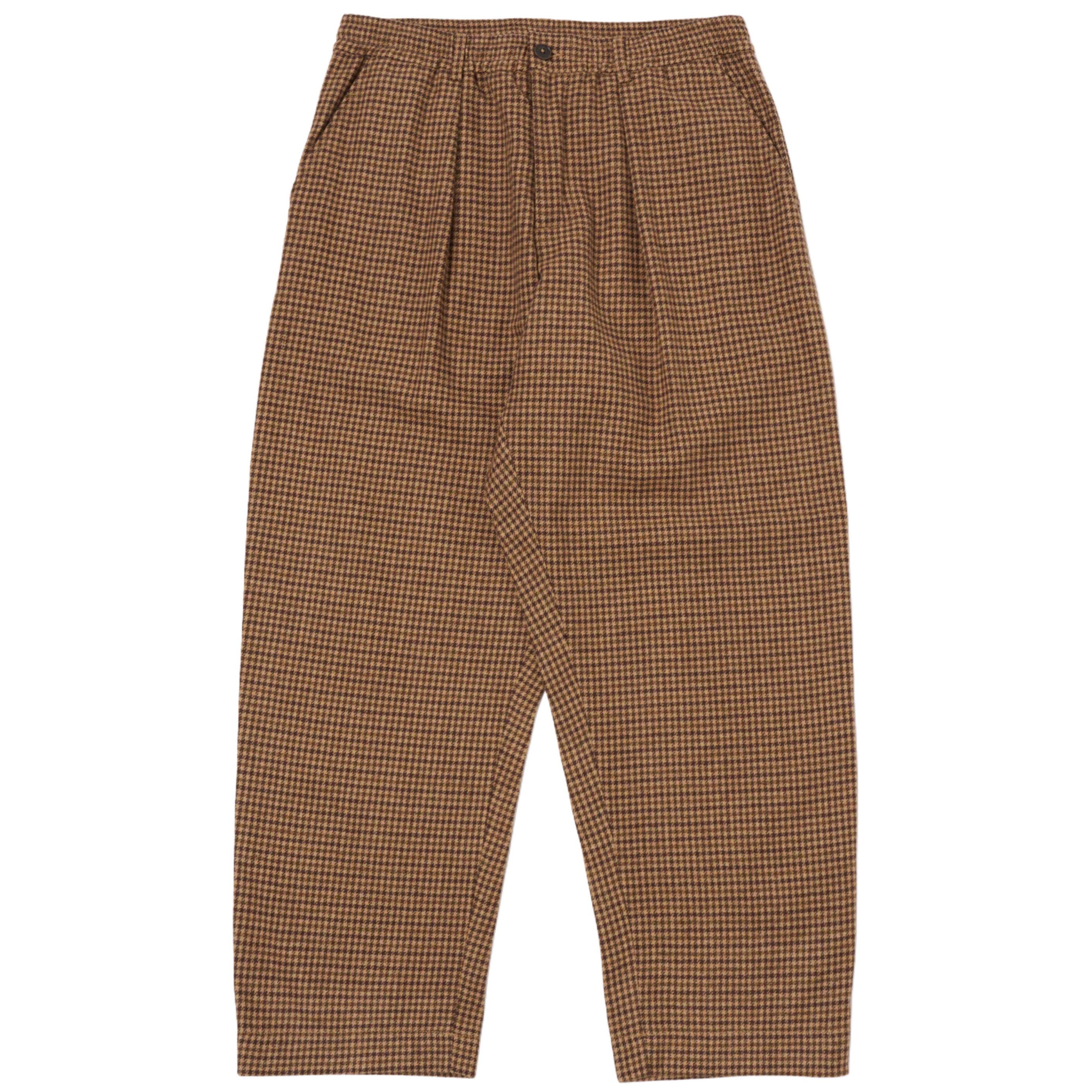 UNIVERSAL WORKS Oxford Pant in Sand Houndstooth Tweed