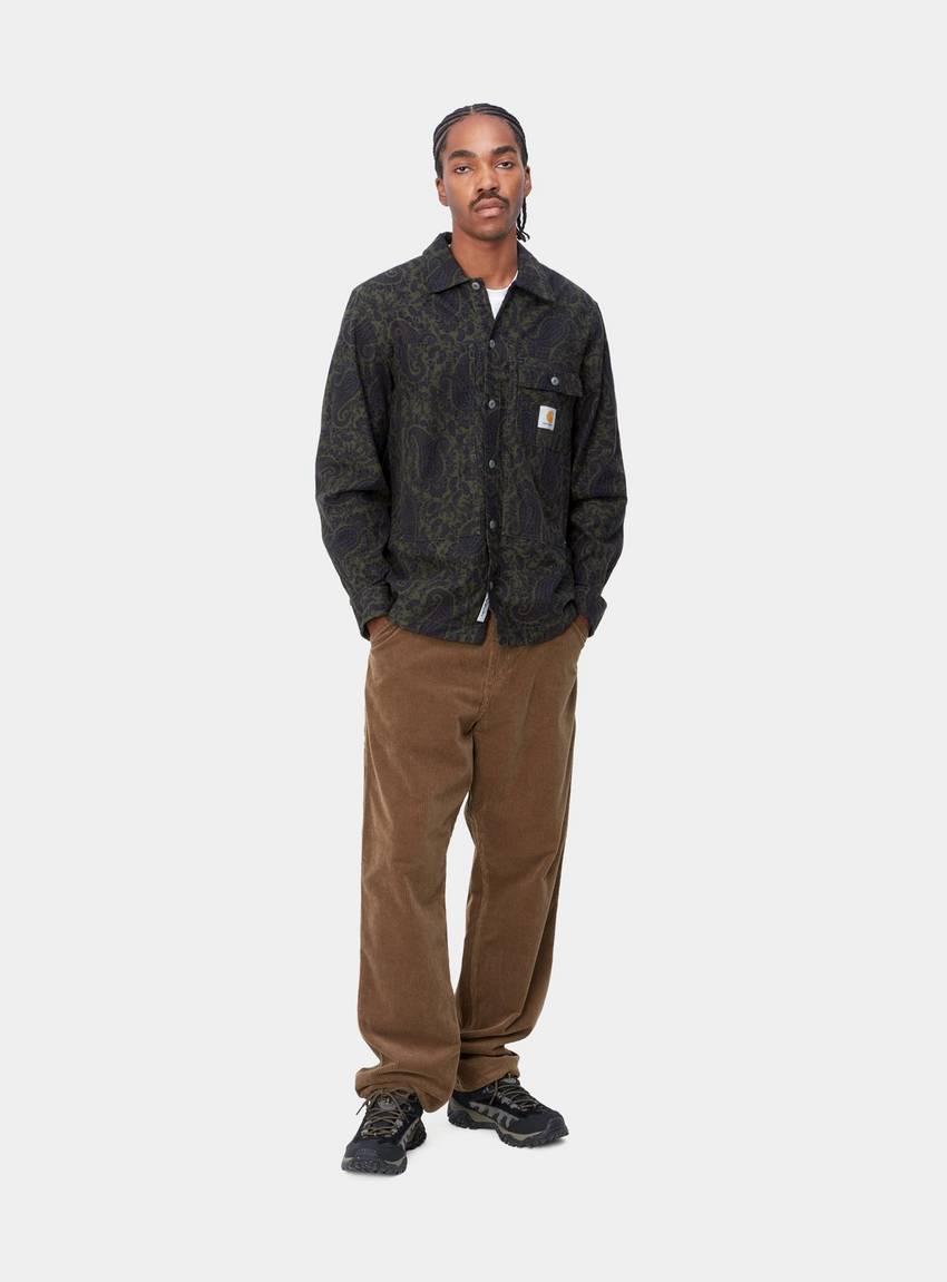 CARHARTT WIP Pantalon genou simple en velours côtelé tamarin rincé 