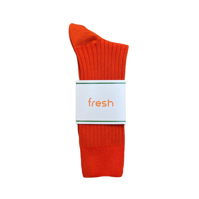 Chaussettes mi-mollet en coton FRESH en orange