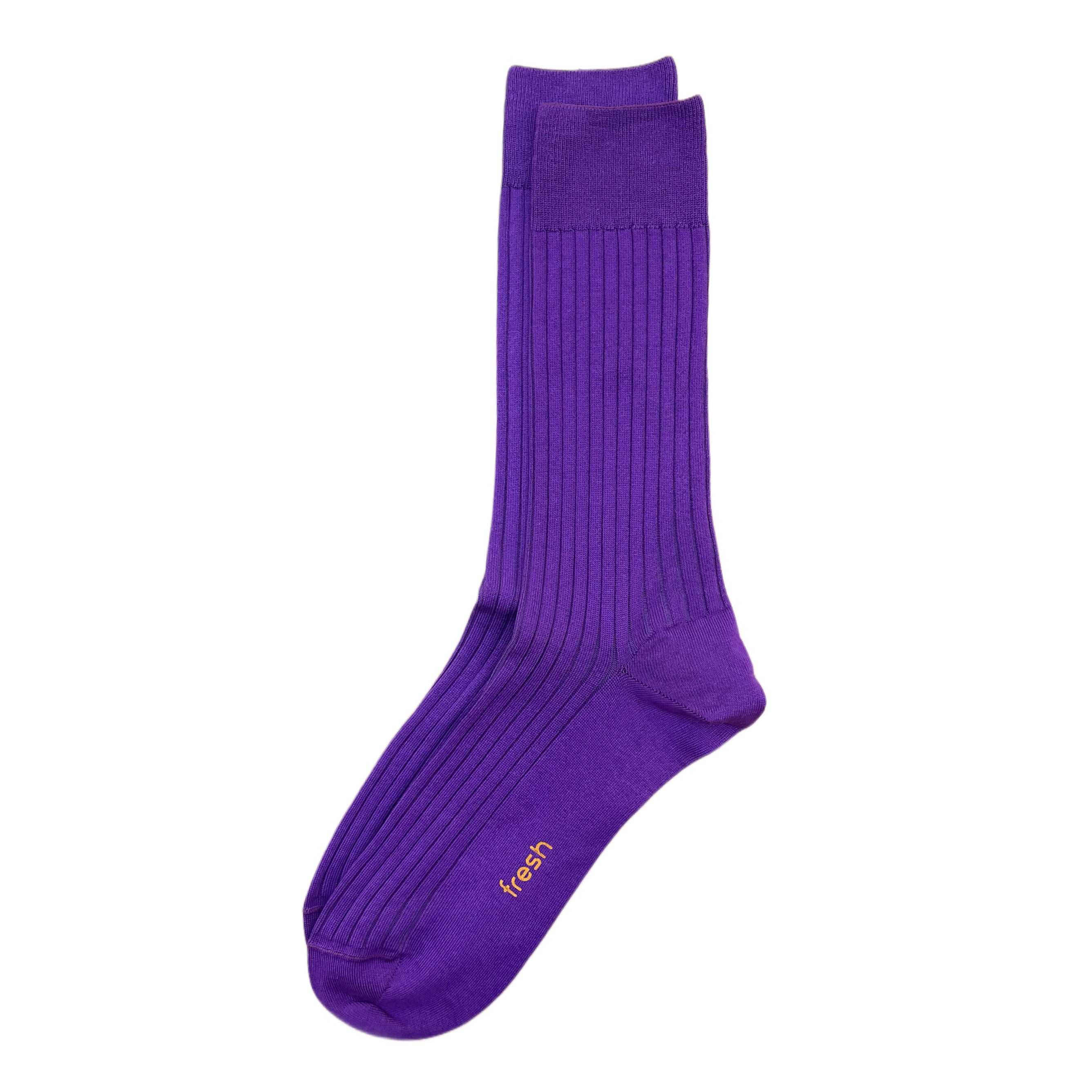 FRESH Cotton Mid-Calf Lenght Socks In Purple