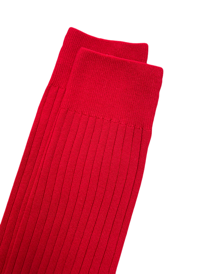 Chaussettes mi-mollet en coton FRESH en rouge