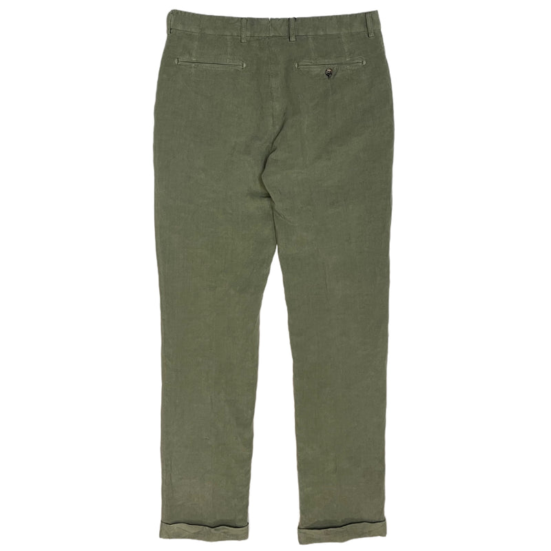 FRESH Positano Pantaloni chino a pieghe in lino Lyocell verdi