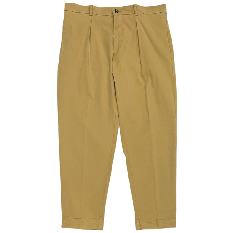 FRESH Camogli - Pantalon chino plissé en coton - Désert