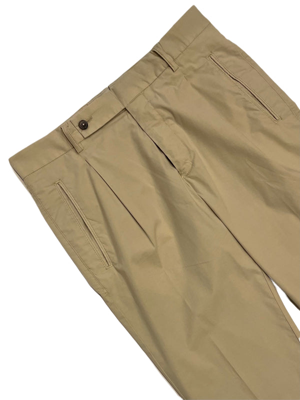 Pantaloni chino plissettati FRESH Nervi in ​​cotone lyocell beige