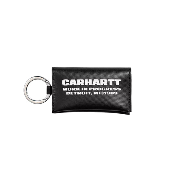 CARHARTT WIP Link Script Keychain Black White