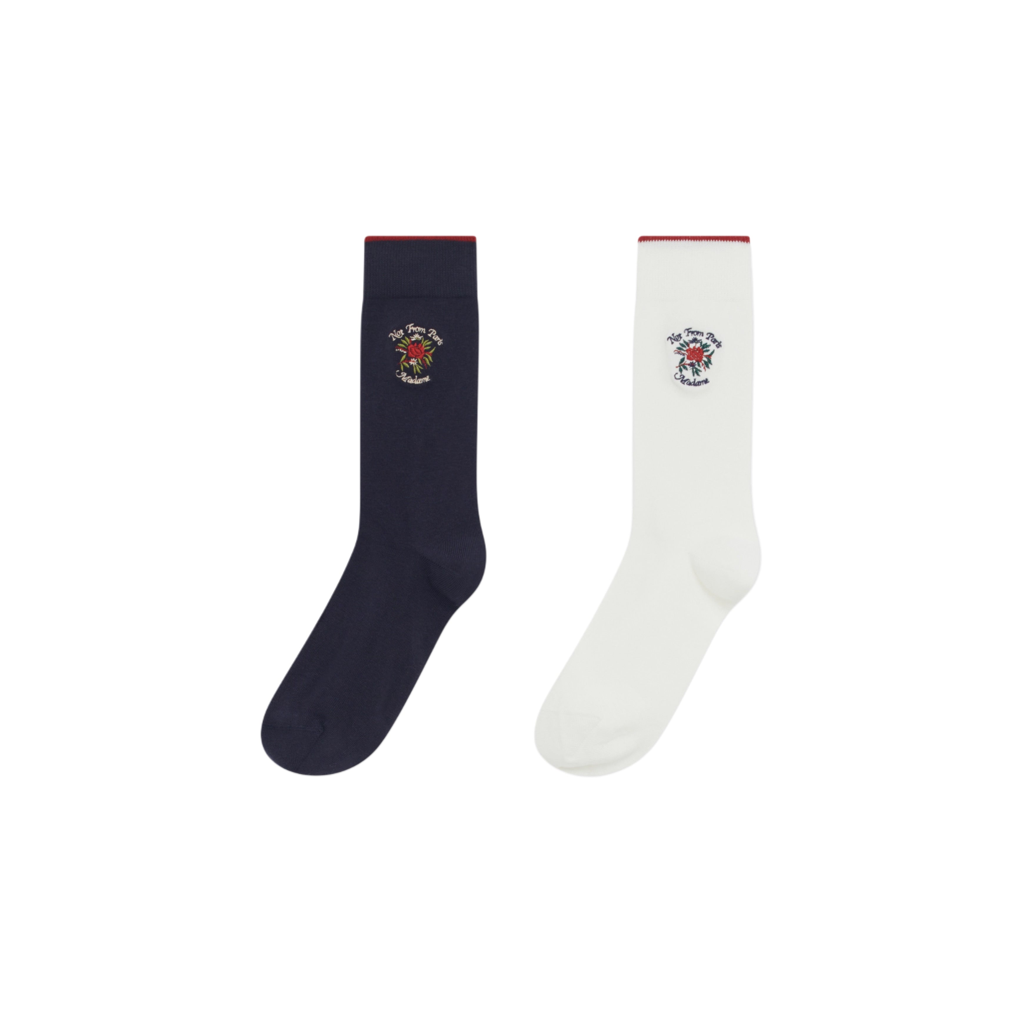 DRÔLE DE MONSIEUR La Chaussette Slogan Fleurs Socks