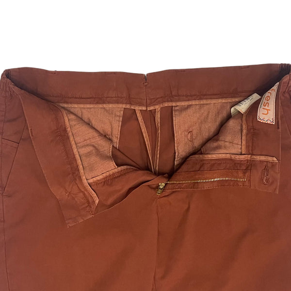 Pantaloncini chino FRESH Recco in cotone rosso mattone