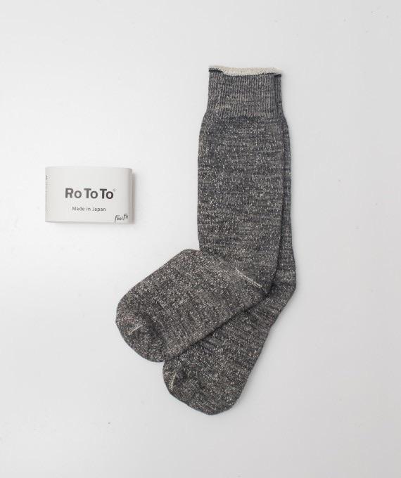 ROTOTO Double Face Socks Charcoal