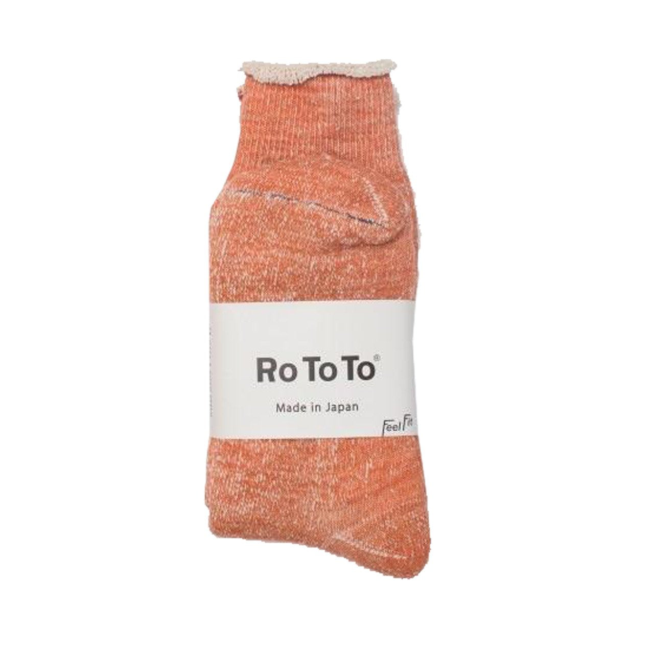 ROTOTO Chaussettes Double Face Orange