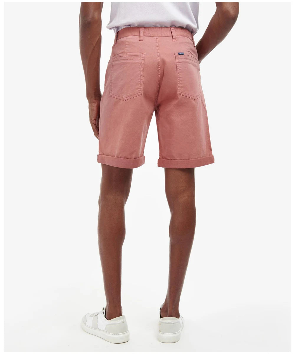 BARBOUR Short en Sergé Surteint Rose Sel 