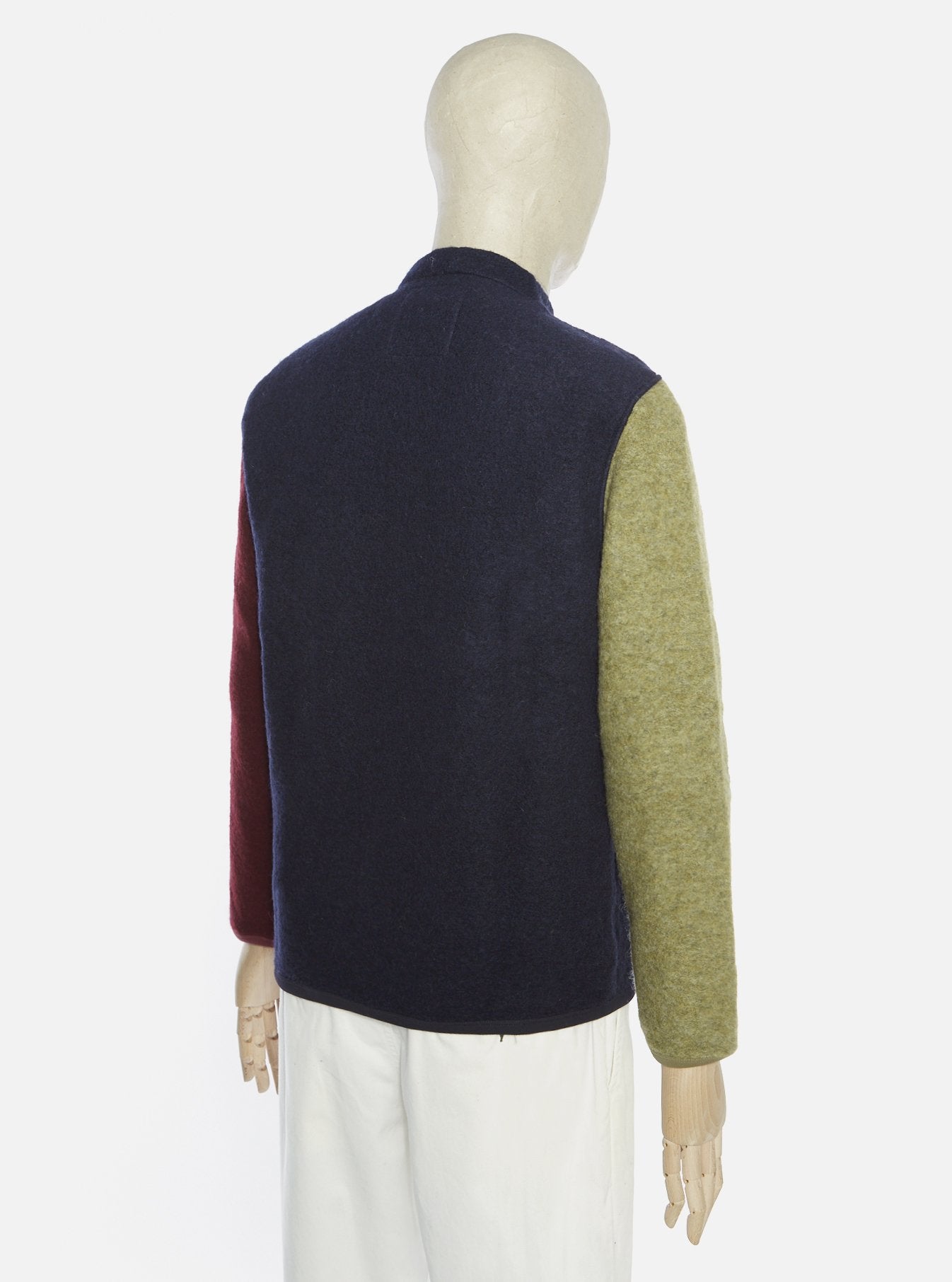 UNIVERSAL WORKS x Cardigan Fresco in Pile di Lana Navy 