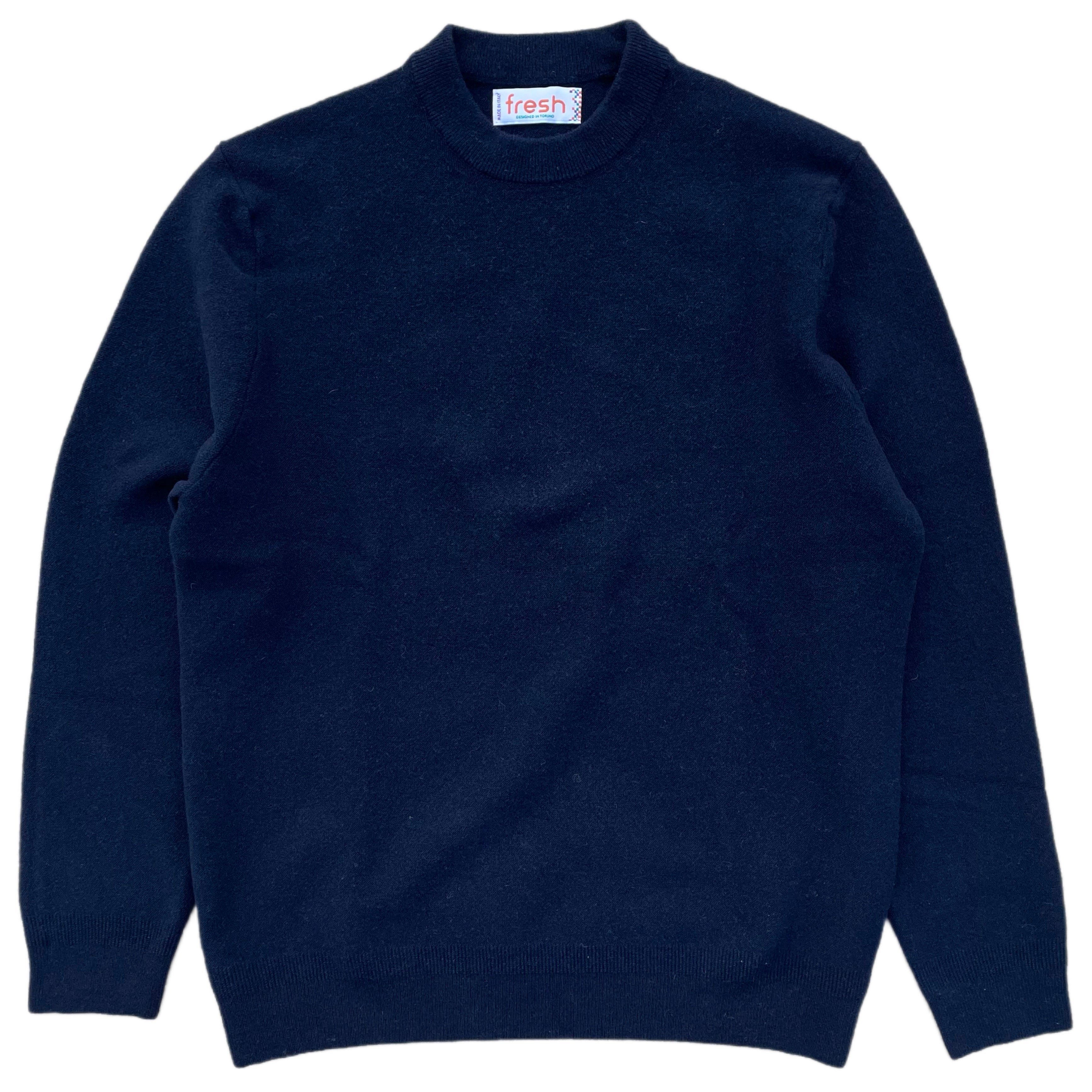 Maglione FRESH in lana girocollo Blu Navy