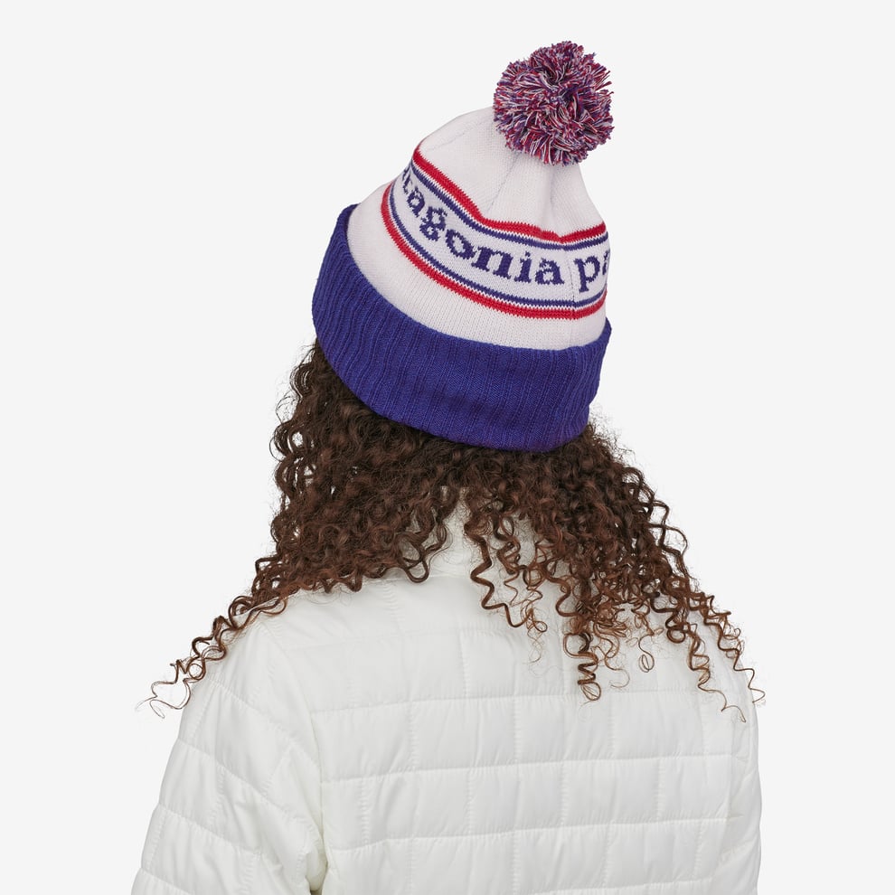 PATAGONIA Powder Town Beanie Park Stripe: Viking Blue