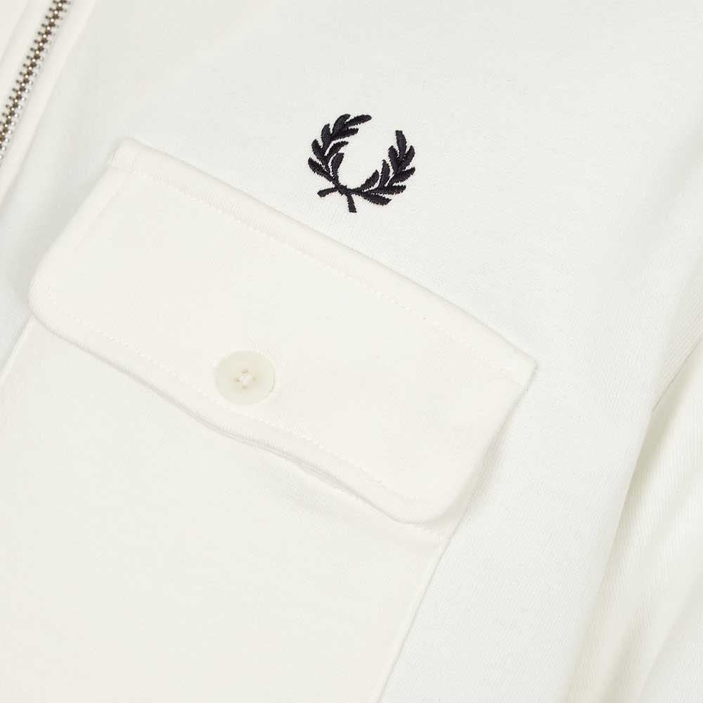 FRED PERRY Reissues Sweat-shirt à col cheminée et demi-zip Blanc Neige 